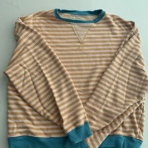 Free People Classic Oversized Striped Sweatshirt, S